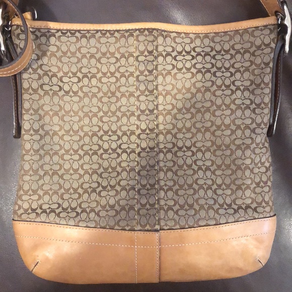 COACH Mini Jacquard Signature C Crossbody Convertible Tote Shoulder Bag - Picture 8 of 17